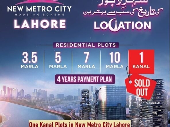 1 Kanal Plots Sold out in New Metro City Lahore