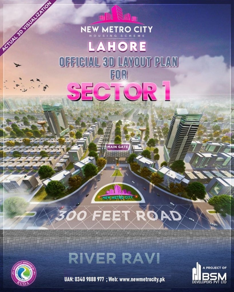 New Metro City Lahore 3D Map Revealed