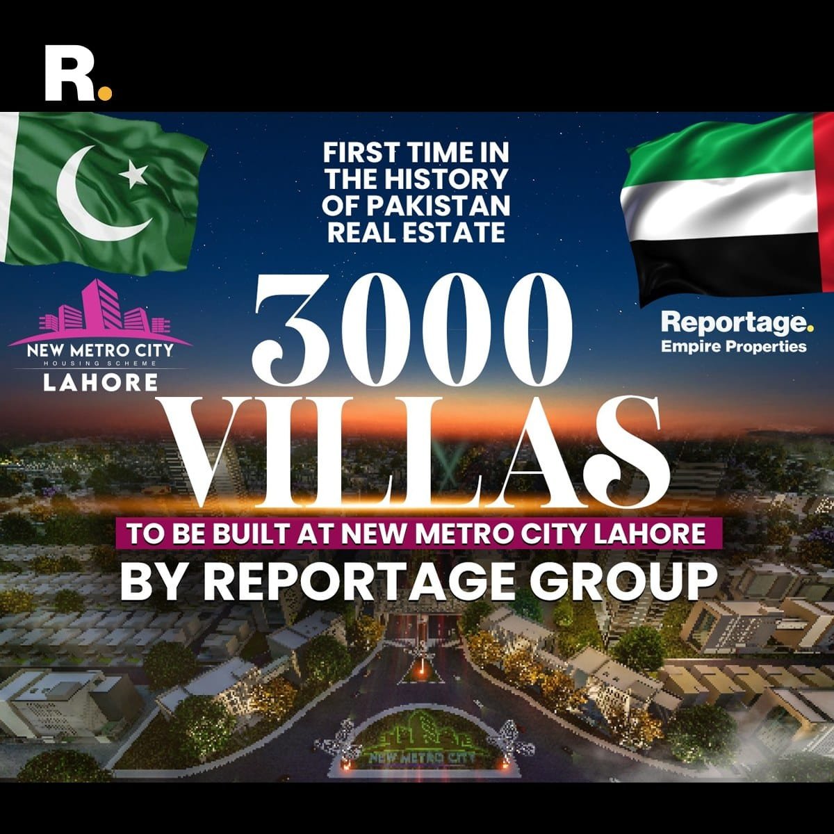 3000 Villas in New Metro City Lahore by Reportage Empire Ravi Reportage Village